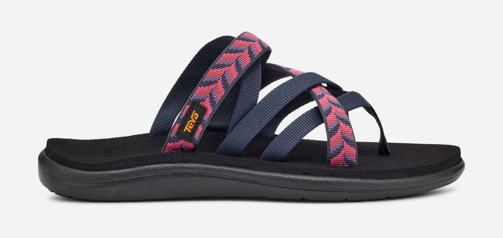 Women\'s Teva Voya Zillesa Flip Flops Navy | USA-5872