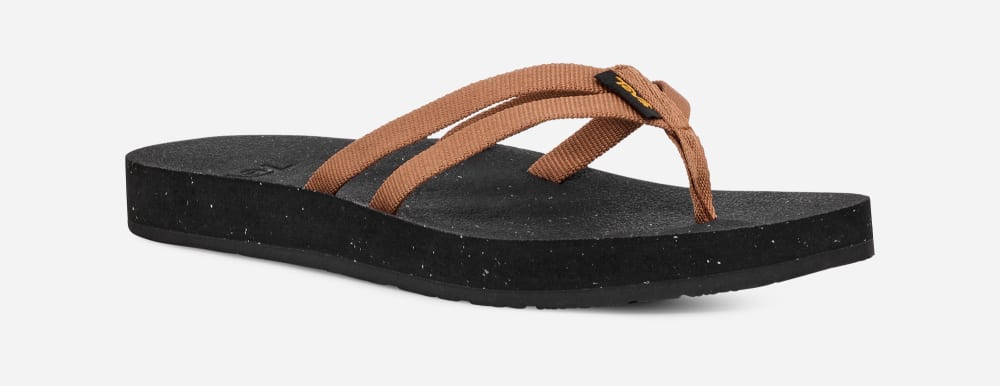 Women's Teva W Reflip Strappy Flip Flops Brown | USA-4625