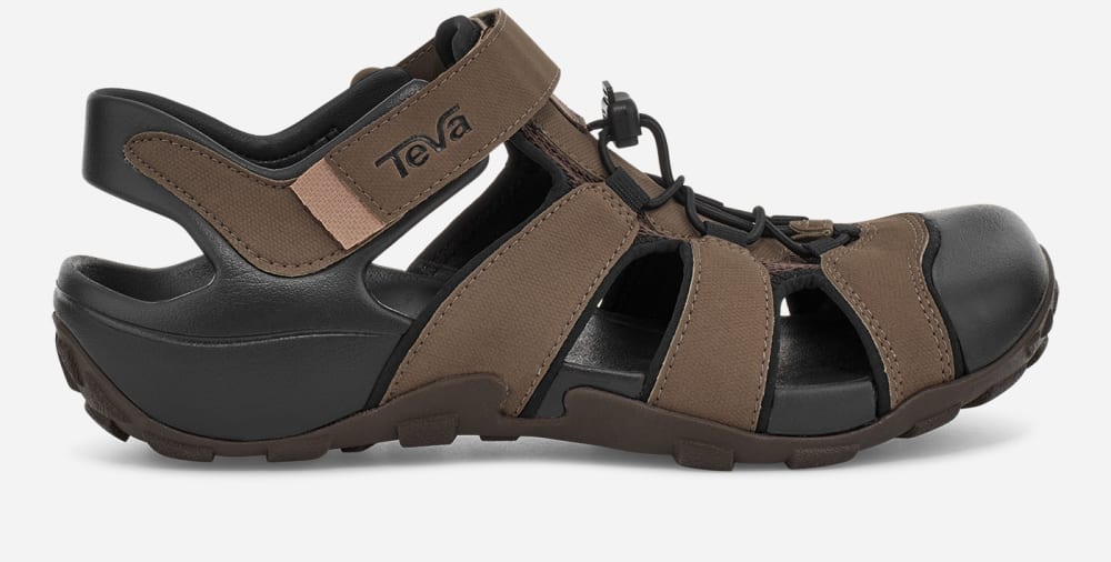 Men's Teva Flintwood Hiking Sandals Coffee | USA-9740