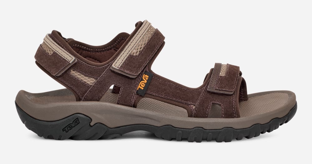 Men's Teva Hudson Sandals Brown | USA-0237