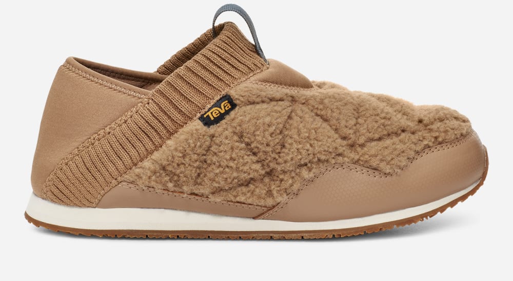 Men's Teva ReEMBER FLEECE Slip Ons Brown | USA-5980