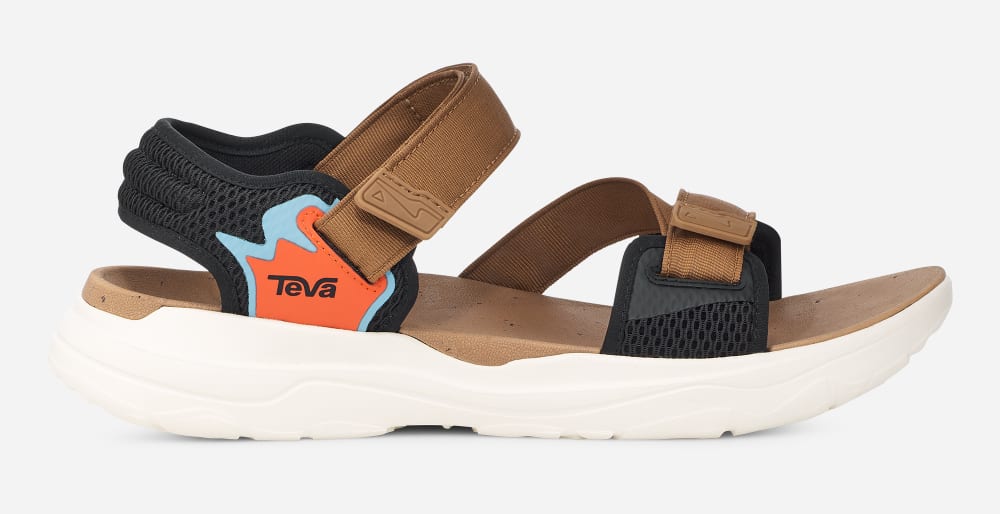 Men's Teva Zymic Sandals Orange Brown / Black | USA-7184