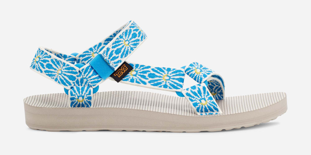 Women's Teva Original Universal Sandals Flower Blue | USA-4710