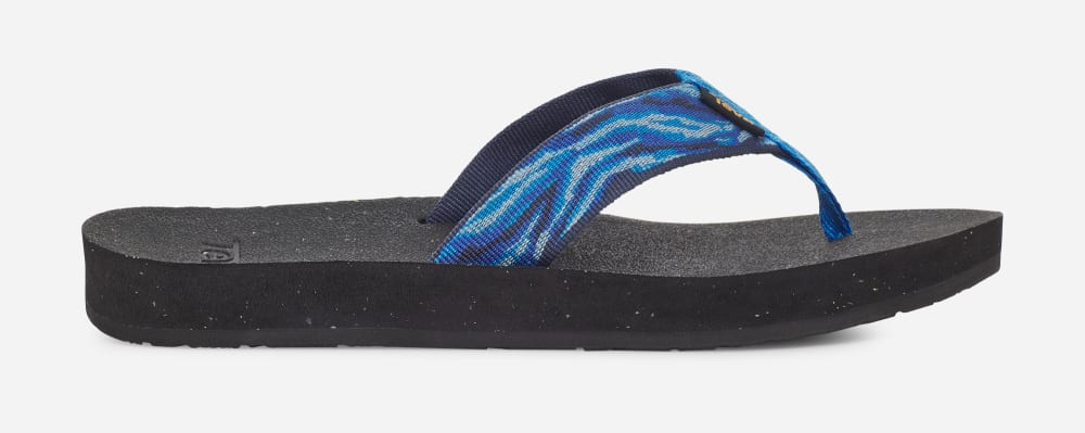 Women's Teva Reflip Flip Flops Blue | USA-6815