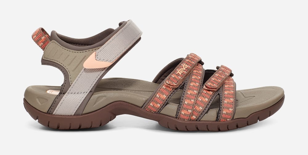 Women's Teva Tirra Hiking Sandals Brown / Orange | USA-1549