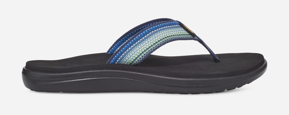 Women's Teva Voya Flip Flops Navy Multicolor | USA-8145